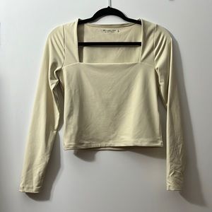 Abercrombie beige square neck stretchy top. Size small